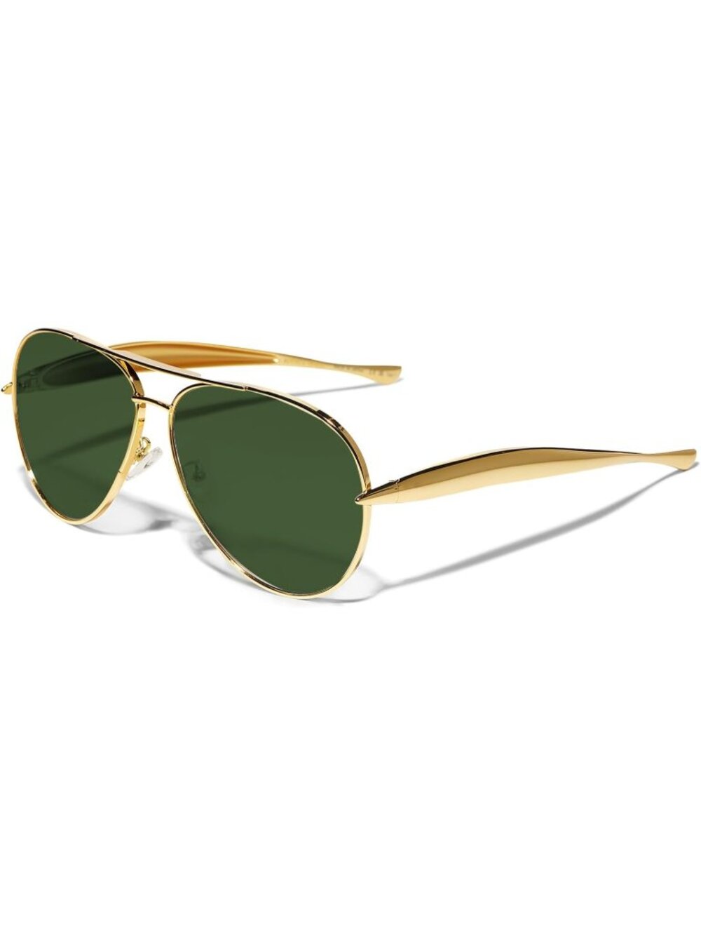 Unisex Gold Frame Green Lens Champagne Lens Aviator Metal Oversized Aviators Sun